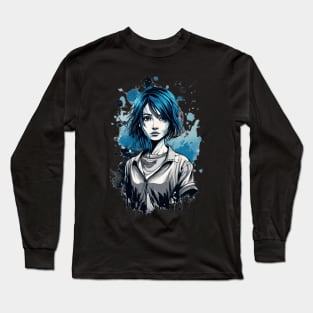 Beautyful painted anime girl Long Sleeve T-Shirt